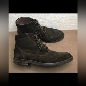 E.T. Wright Men's Ankle Boots Brown Suede Size 15EE Lace Up Made in Italy